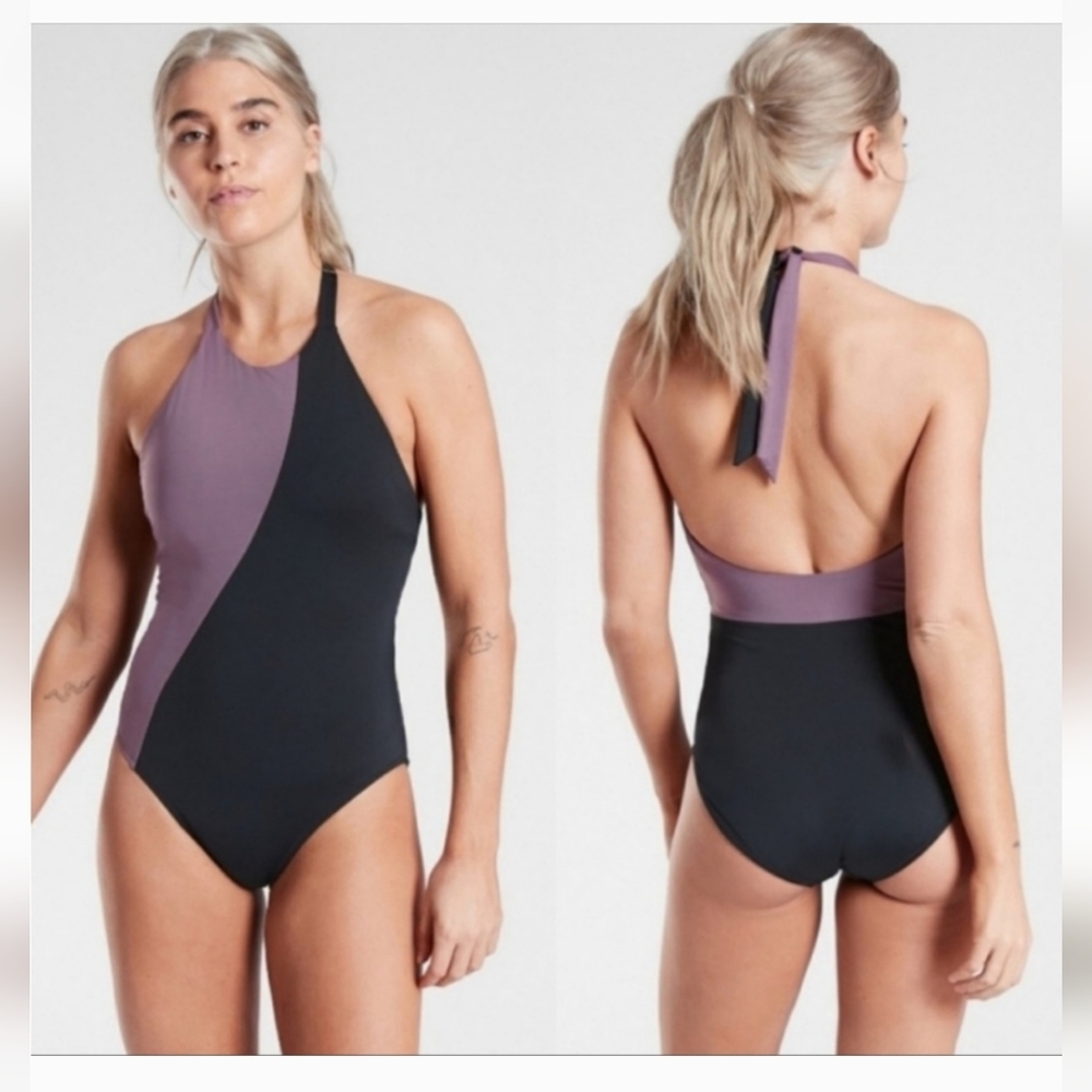 NWT! Asymmetrical Colorblock One-piece Swimsuit Size M
